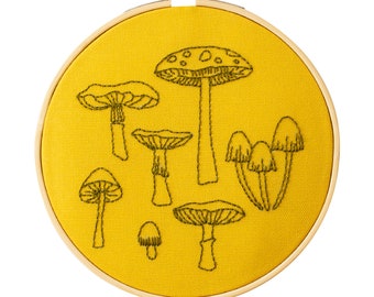 Fungi Embroidery Hoop Kit