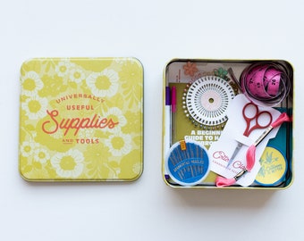 Embroidery Starter Kit Sewing Tin