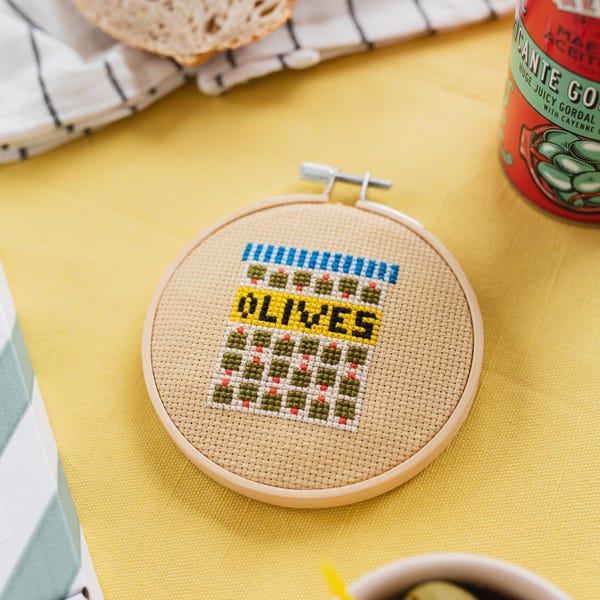 Oliven Kreuzstichpackung