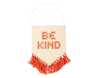 Be Kind Tasseled Embroidery Board Kit