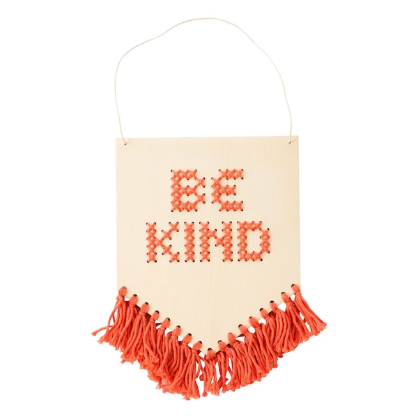 Be Kind Tasseled Embroidery Board Kit