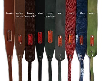 Custom Monogram Name Leather Camera Strap Gift Men Women Handmade Personalized Photographer Gift SLR DSLR Camera Strap Name Initials