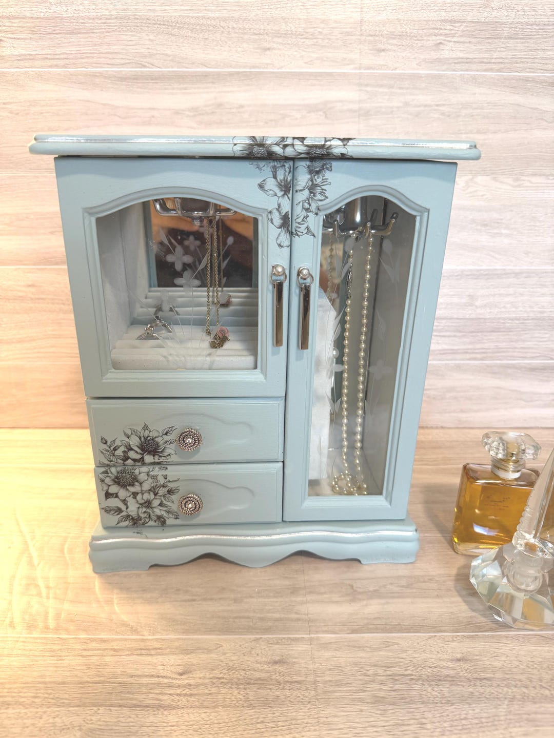 Jewelry Box Up-cycled Vintage Shabby Chic Boho Chic Cotragecore French ...