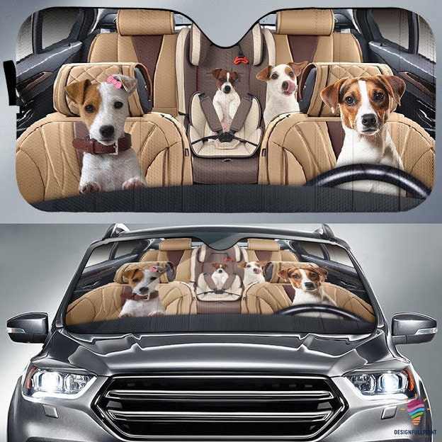 Discover Jack Russel Terrier family Car Sun Shades