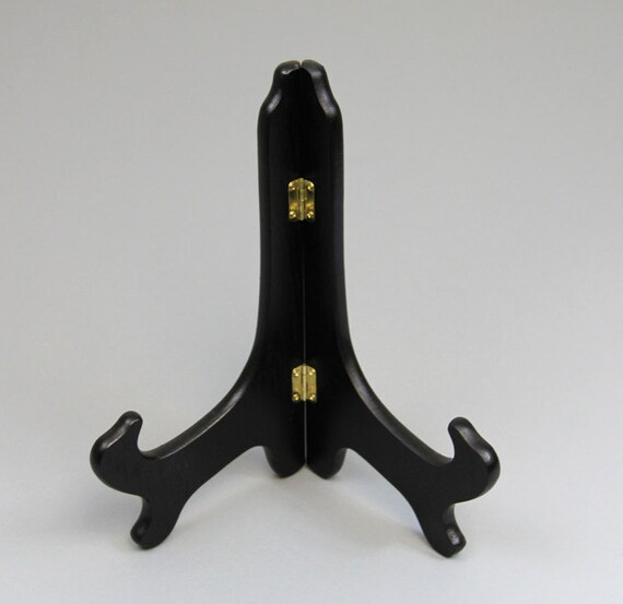 Black wood 9 inch plate stand picture easel tabletop stand Etsy