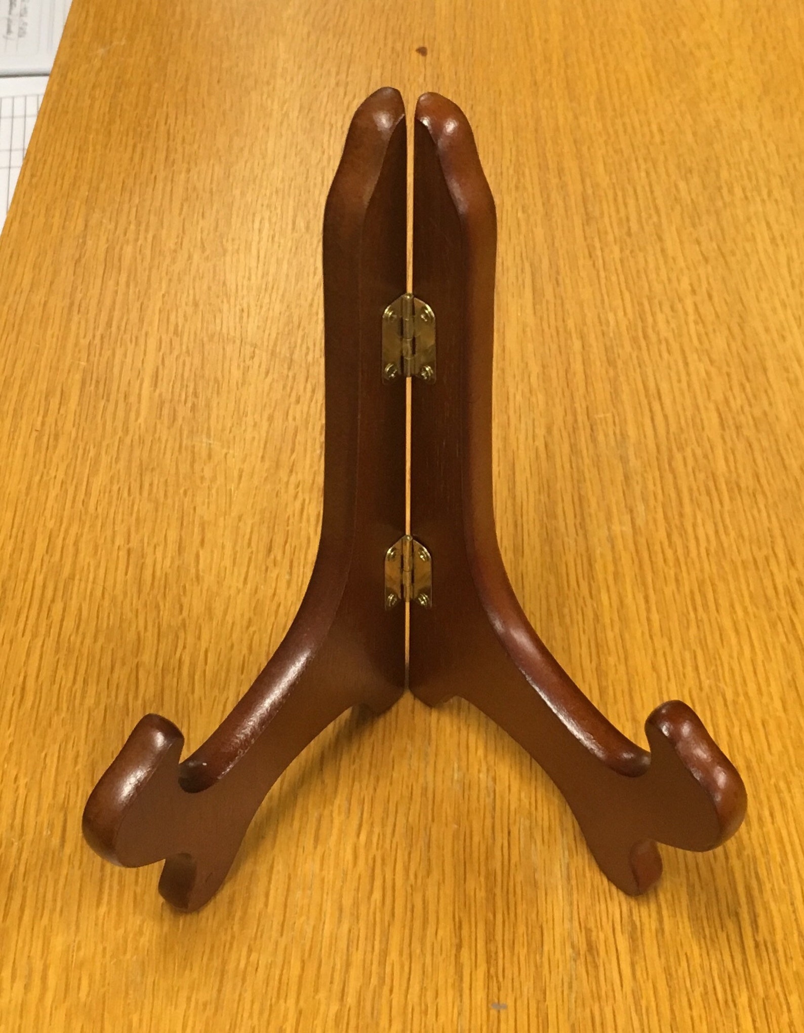 Wood Plate Stand Easel 7 Inches High in Walnut Wood Color Etsy