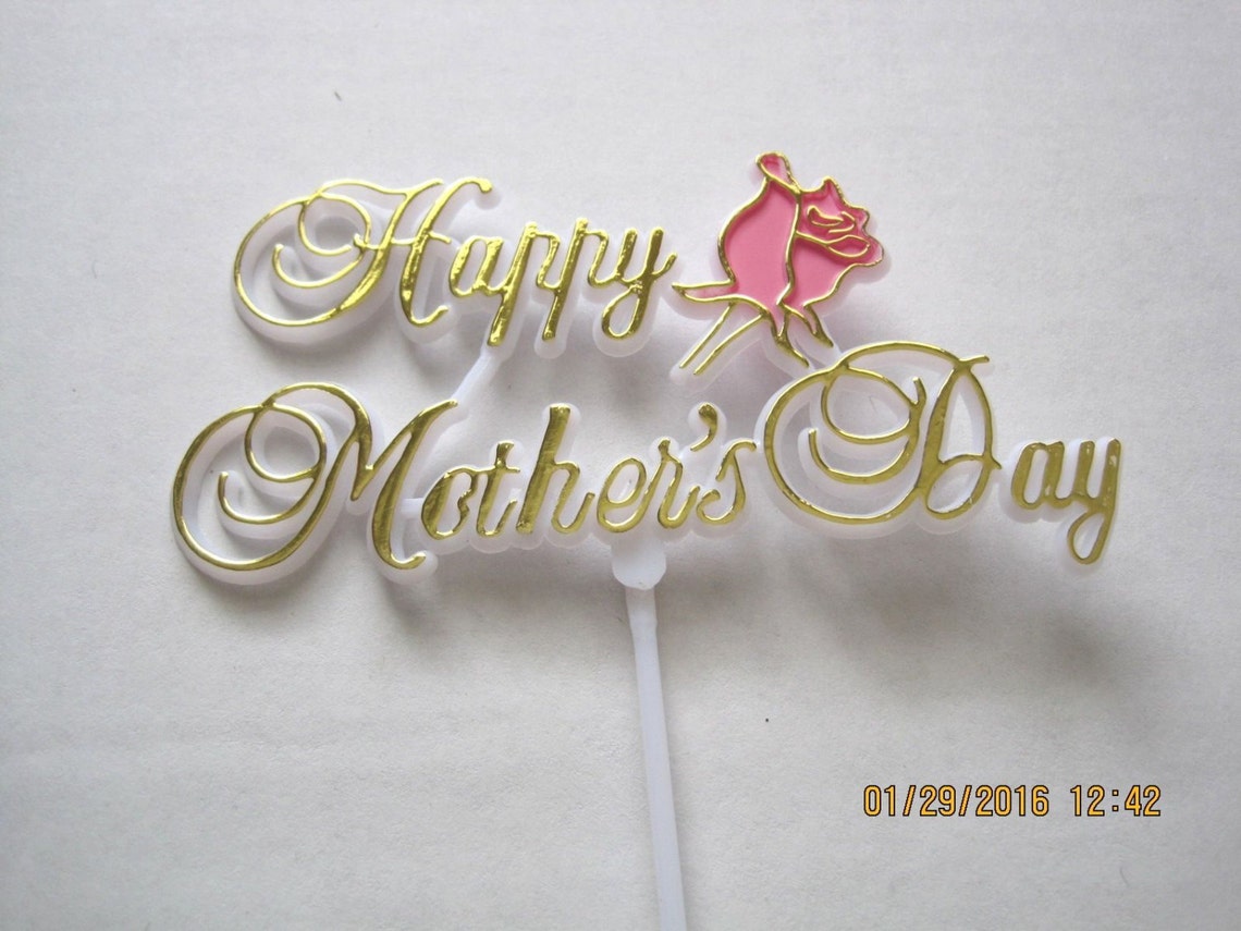 Floral Picks Happy MOTHER'S Day Flowers 2 Colors 12/Pk Etsy