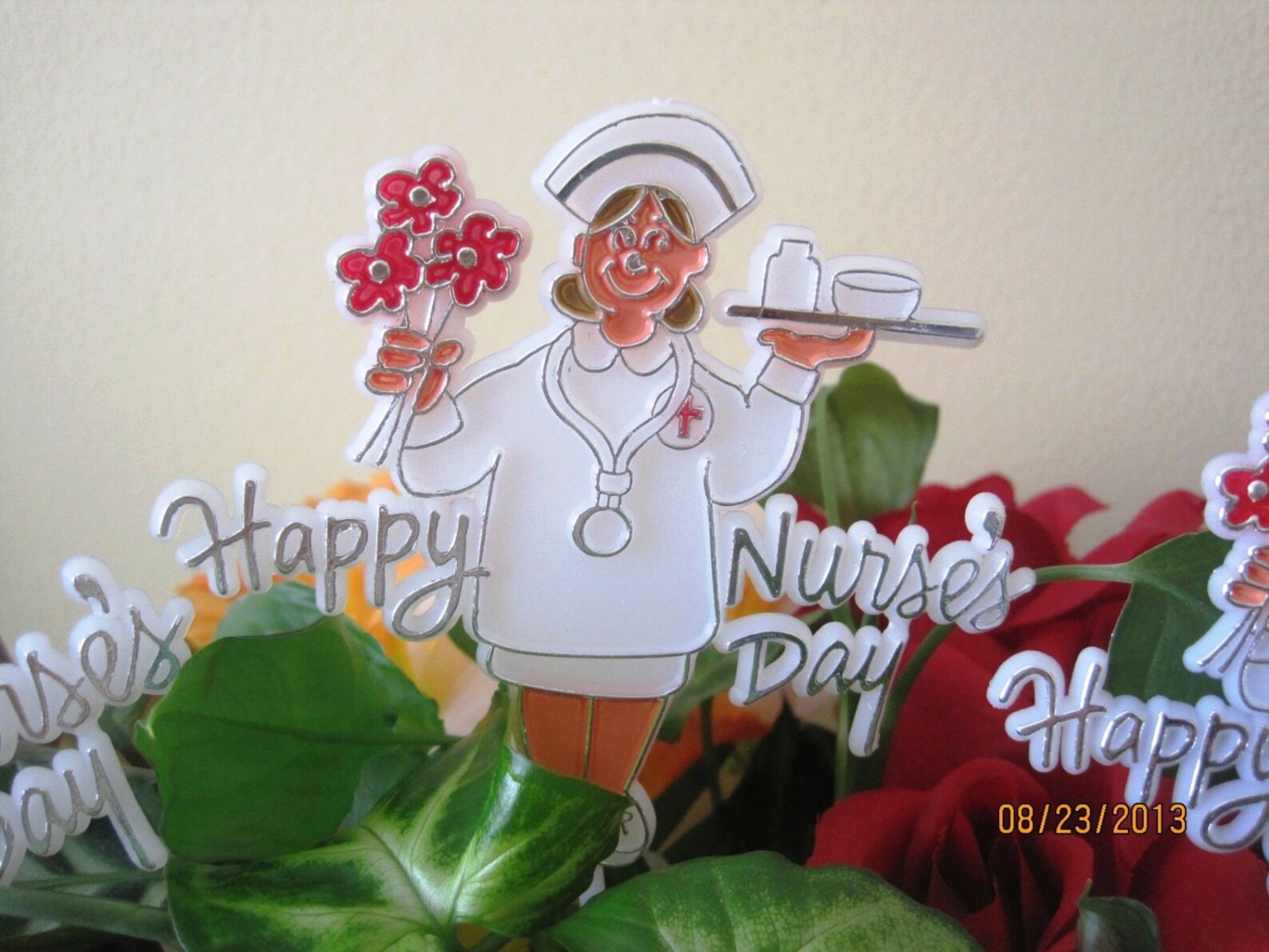Floral Picks Happy NURSES Day Cheerful Nurse With Flowers and Etsy