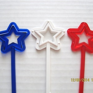 Recoge flores estrellas azul blanco rojo Pk/12 titulares de la tarjeta 12&quot; nuevo!