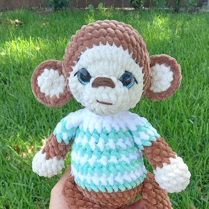 Crocheted monkey, monkey, plush monkey