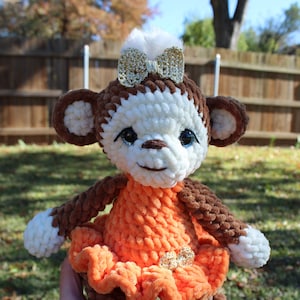 Crocheted monkey, monkey, plush monkey