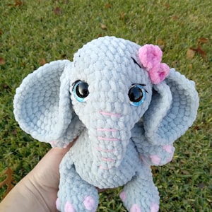 Crocheted elephant, plush elephant