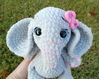 Crocheted elephant, plush elephant