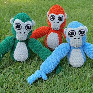 Crocheted gorilla tag pattern