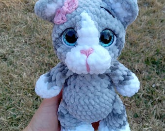 Crocheted kitten, plush kitten