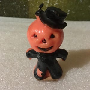 Vintage Gurley Halloween Pumpkin Boy Candle