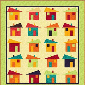 Tipsy School House Quilt Pattern - INSTANT DOWNLOAD