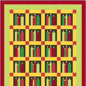 Christmas Candles Quilt Pattern - INSTANT DOWNLOAD