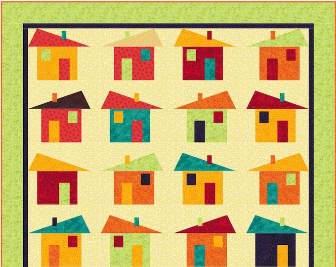 Tipsy School House Quilt Pattern INSTANT DOWNLOAD Etsy