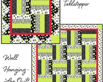 Mod Rails Quilt and Tabletopper - INSTANT DOWNLOAD