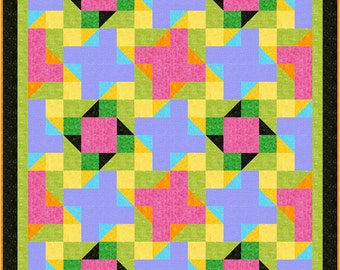 Splash of Color Quilt Pattern - INSTANT DOWNLOAD