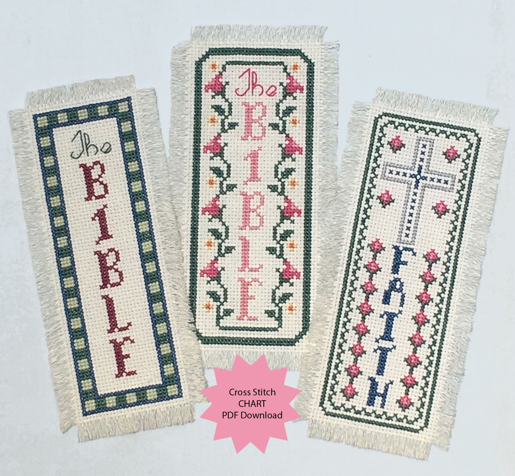 【bible】14点おまとめ Bible Faith Bookmarks Counted Cross Stitch Charts, Religious
