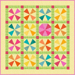 Blumen rundum Quilt Muster - INSTANT DOWNLOAD