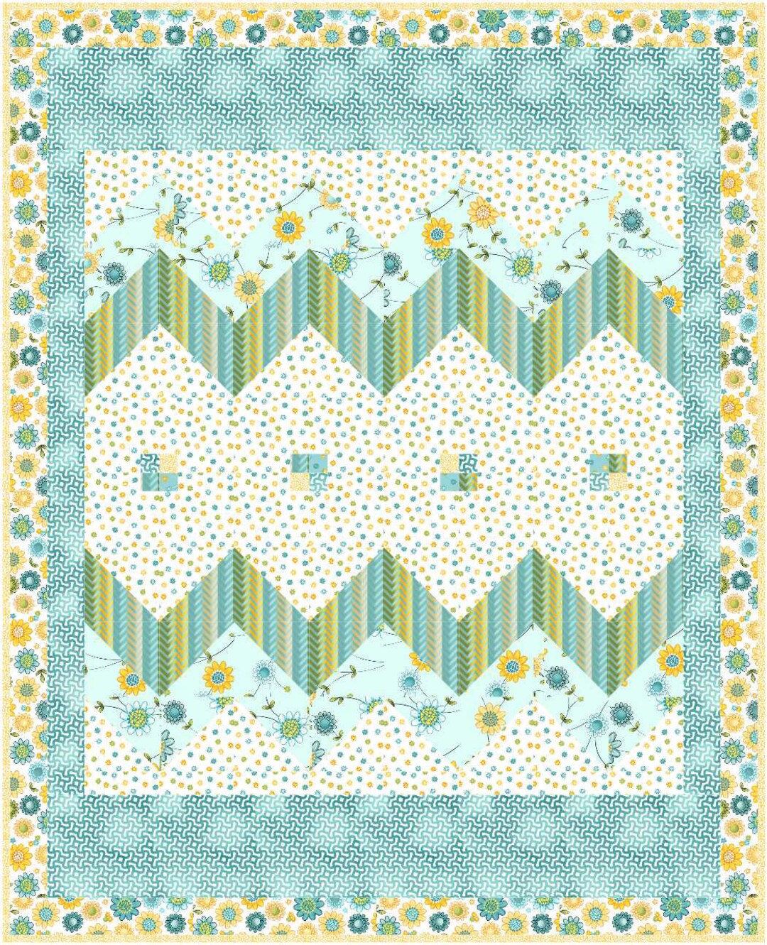 Chevron Zig Zag Baby Pieced Quilt Pattern, Great for Any Age, Easy for ...