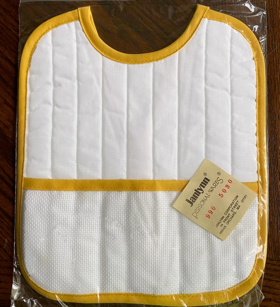 Unfinished Baby Bib To Cross Stitch 14 Count Aida New In Etsy