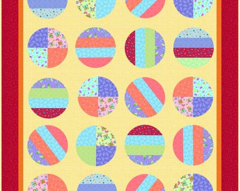 Runde und runde Quiltmuster, runde Applikationen, applizierte Kreise - SOFORT PDF DOWNLOAD