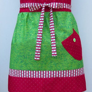 Christmas Half Apron Pattern, Peppermint Stripe, Red and Green, Front Tie, All Occasion Quick and Easy, INSTANT PDF DOWNLOAD