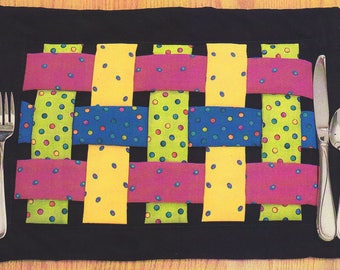 Woven Quilted Placemat Table Accessory Pattern, Quick and Easy - INSTANT PDF DOWNLOAD