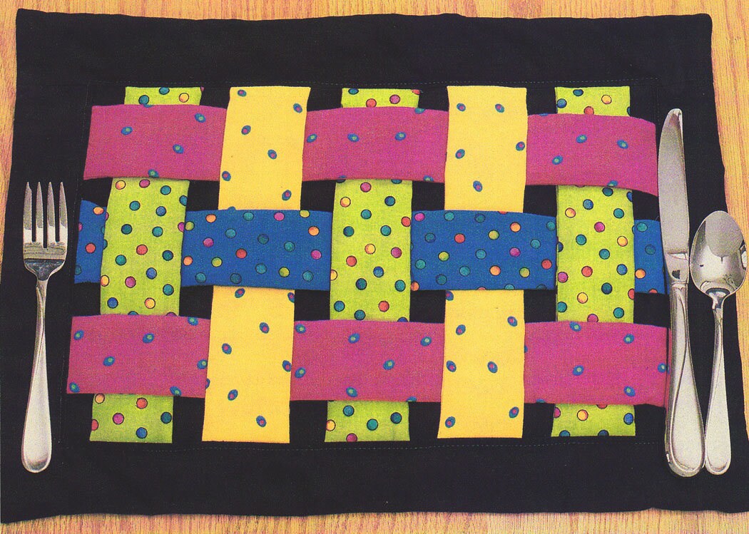 Woven Quilted Placemat Table Accessory Pattern, Quick and Easy INSTANT PDF DOWNLOAD Etsy