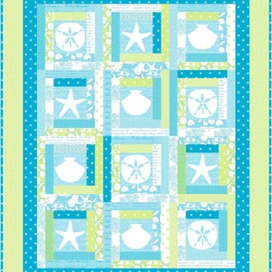 By the Sea Coastal Sea Shells Quilt Pattern - INSTANT DOWNLOAD