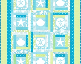 By the Sea Coastal Sea Shells Quilt Pattern - INSTANT DOWNLOAD