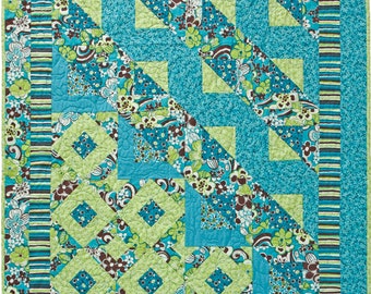 Asymmetrical Chevron Quilt Imagination Quilt Pattern, Off Center, Patchwork Pieced Blocks, Modern Quilt Zig Zag Diamond INSTANT DOWNLOAD