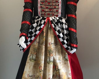 Red Queen Costume Dress - Size 10-14