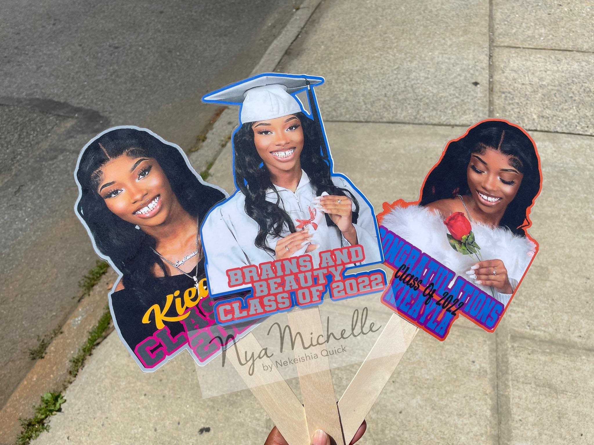 Graduation Hand Fans - 2023-2024 Grads - Custom Grad Fans - High School ...