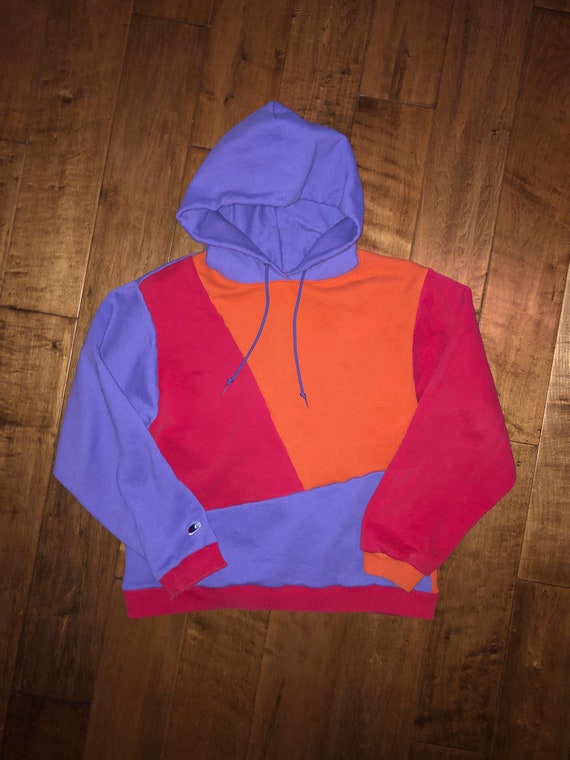 champion patchwork hoodie