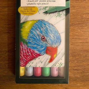 Faber Castell Pitt Artists Brush markers set of 6 Brand New in Package, Pastel Set, India Ink.