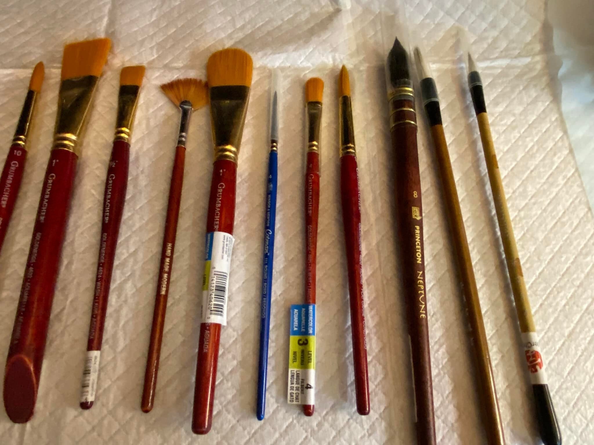 Princeton Brush Neptune Synthetic Squirrel Watercolor Brush, Quill, 4