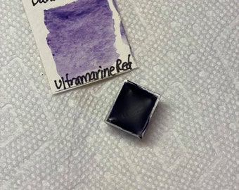 Watercolor paints, half pans, professional quality, hand poured:   Schminke, Daniel Smith, and M. Graham, or Winsor and Newton.