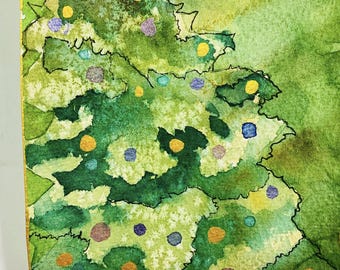 ETIQUETAS DE KANDI: Etiquetas de regalo en acuarela y tarjetas de amabilidad. Bolsa sorpresa, etiquetas hechas a mano con técnica mixta que te encantarán.