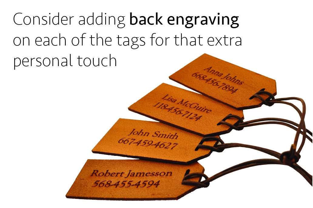 Bulk Leather Luggage Tags Bulk Leather Labels Custom Leather Etsy