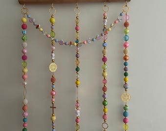 EASTER Driftwood Beaded Wall Art Windchime Decor