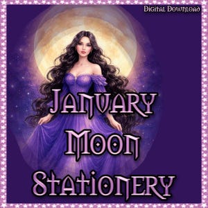 Luna di Gennaio: Kit Libro delle Ombre/Junk Journal ~ Cancelleria per la gestione dei dati (File PDF stampabili)