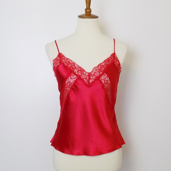 Victoria’s Secret Cami Vintage Y2k 90s 90s Y2k Vintage Victoria's Secret Satin and Lace Lingerie