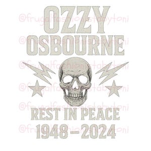 Ozzy RIP JPG, PNG, Svg