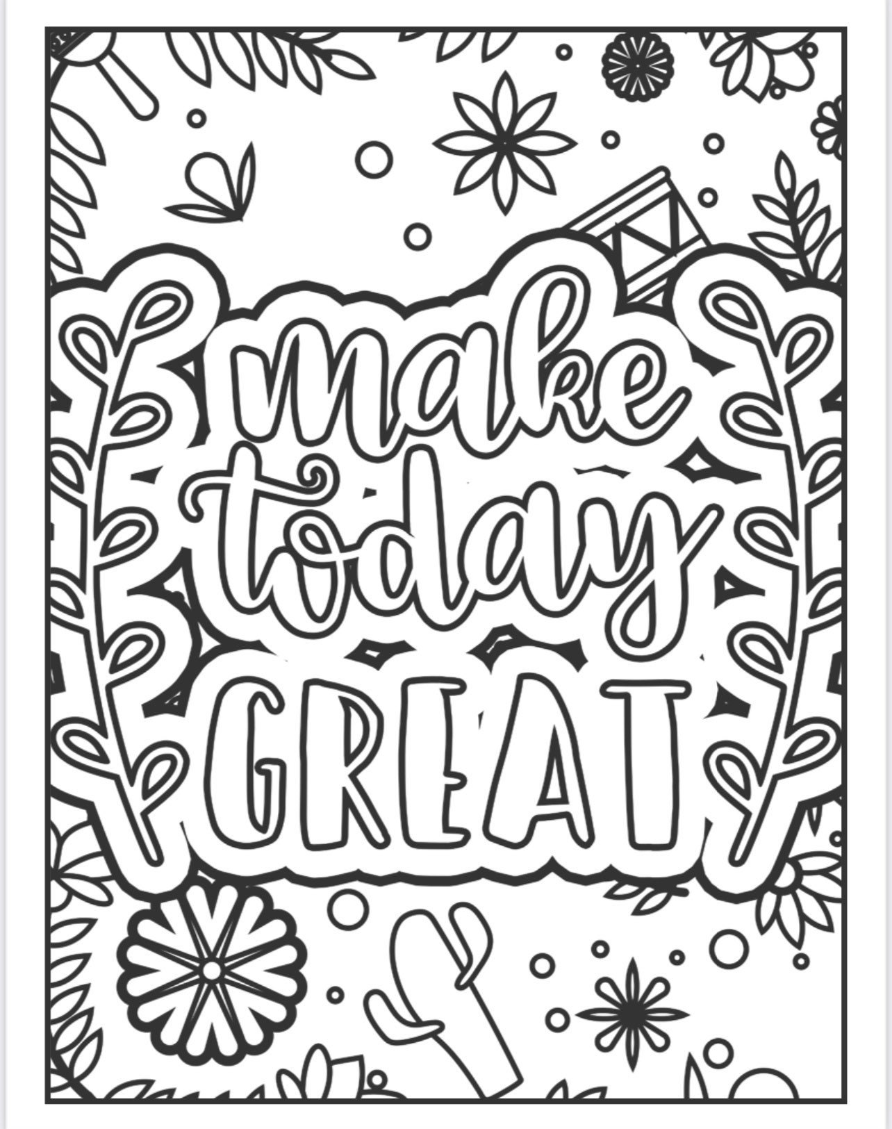 80 Colouring Pages With Inspirational/motivational Quotes Etsy Canada