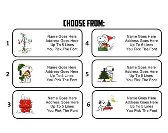6 Holiday Peanuts Gift Tags Christmas Gift Tags Christmas - Etsy